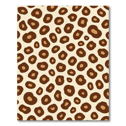 Brown Tan Spotted Animal Print Rug