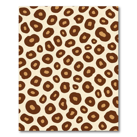 Brown Tan Spotted Animal Print Rug