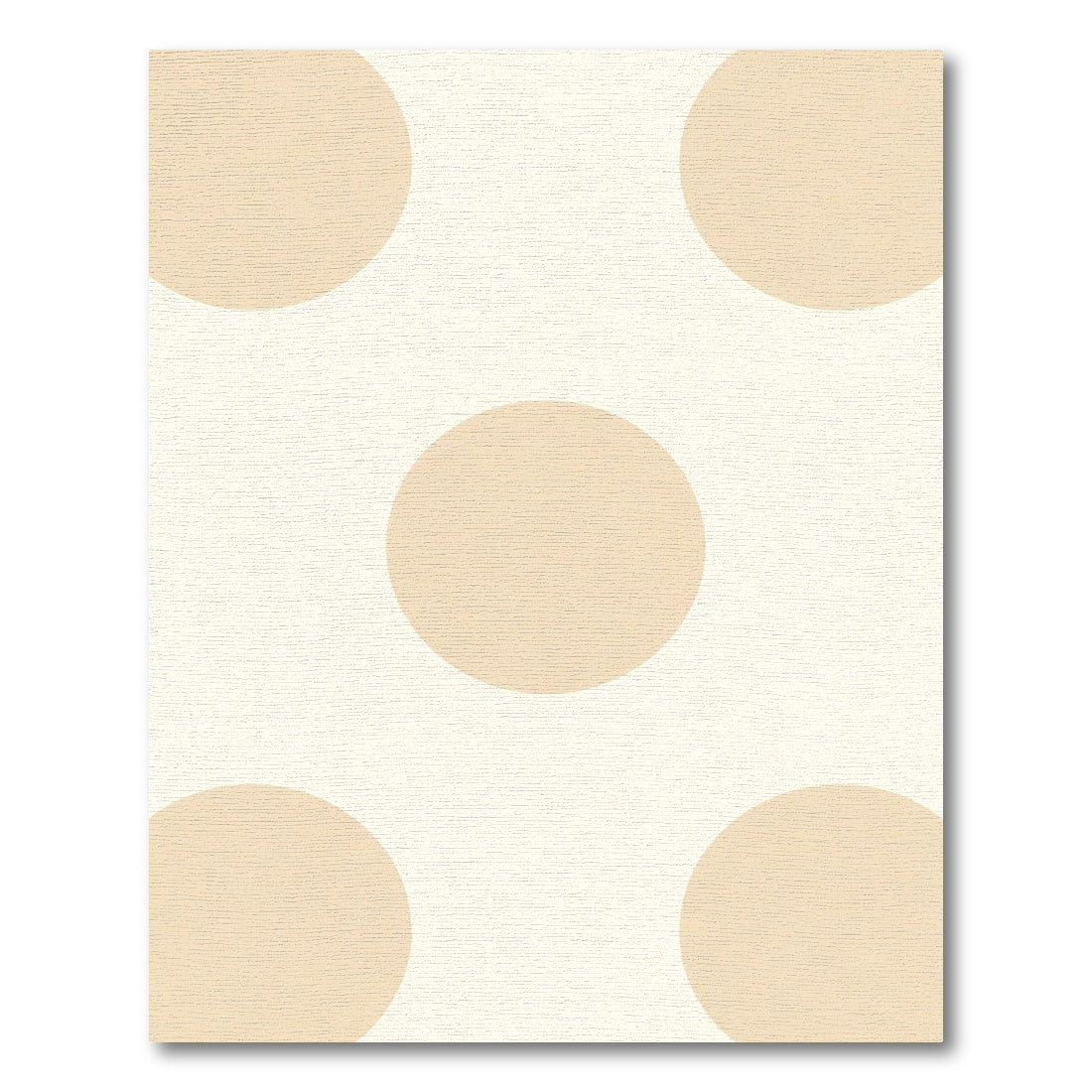 Neutral Cream Large Dot Contemporary Rug