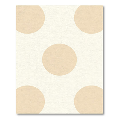 Neutral Cream Large Dot Contemporary Rug