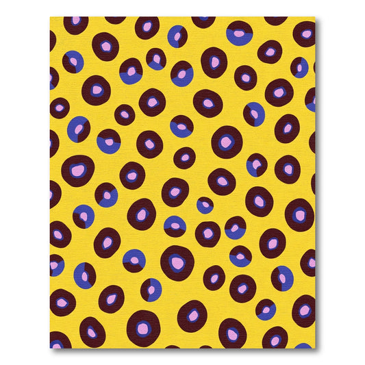 Bold Yellow Scattered Circles Rug