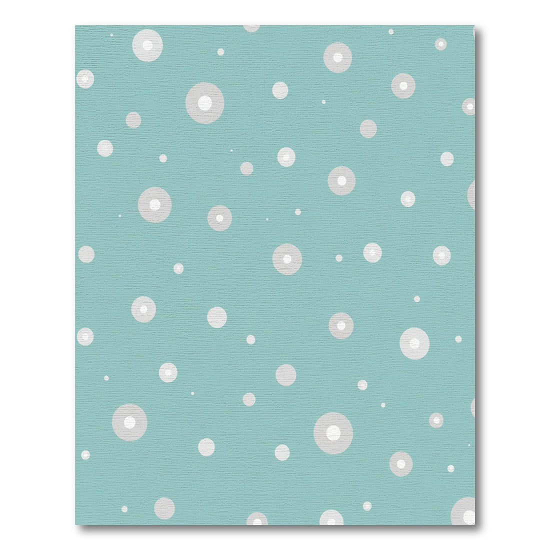 Teal Abstract Circle Scatter Rug