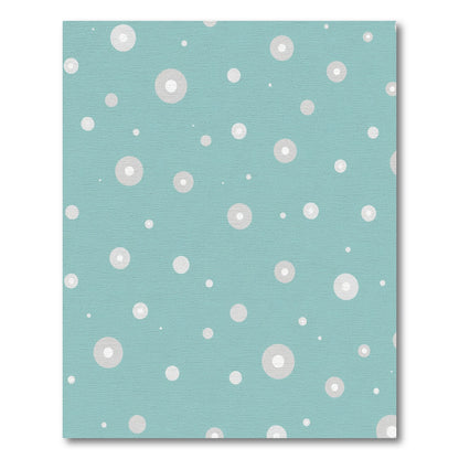Teal Abstract Circle Scatter Rug