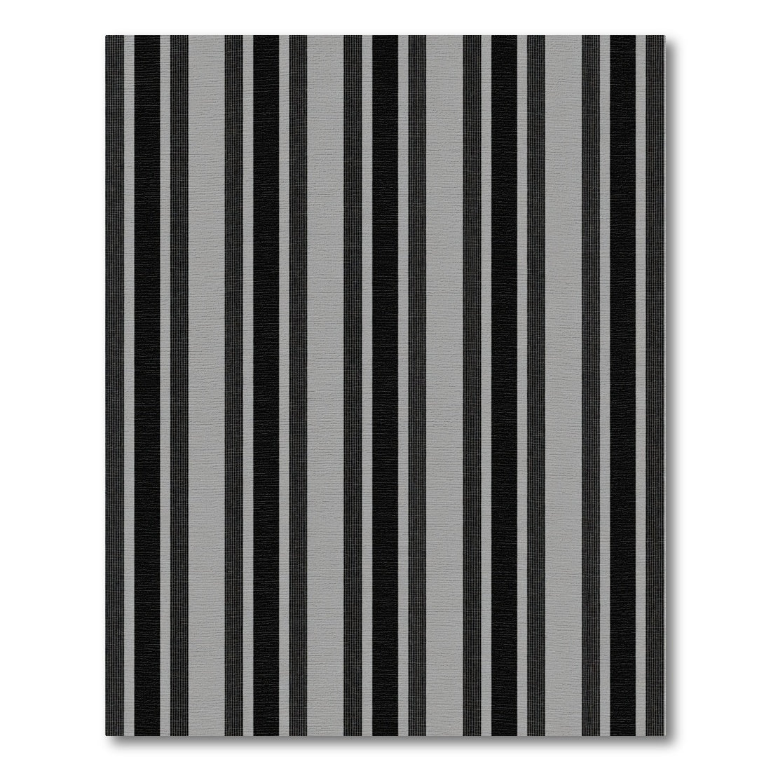 Modern Black Gray Vertical Stripe Rug