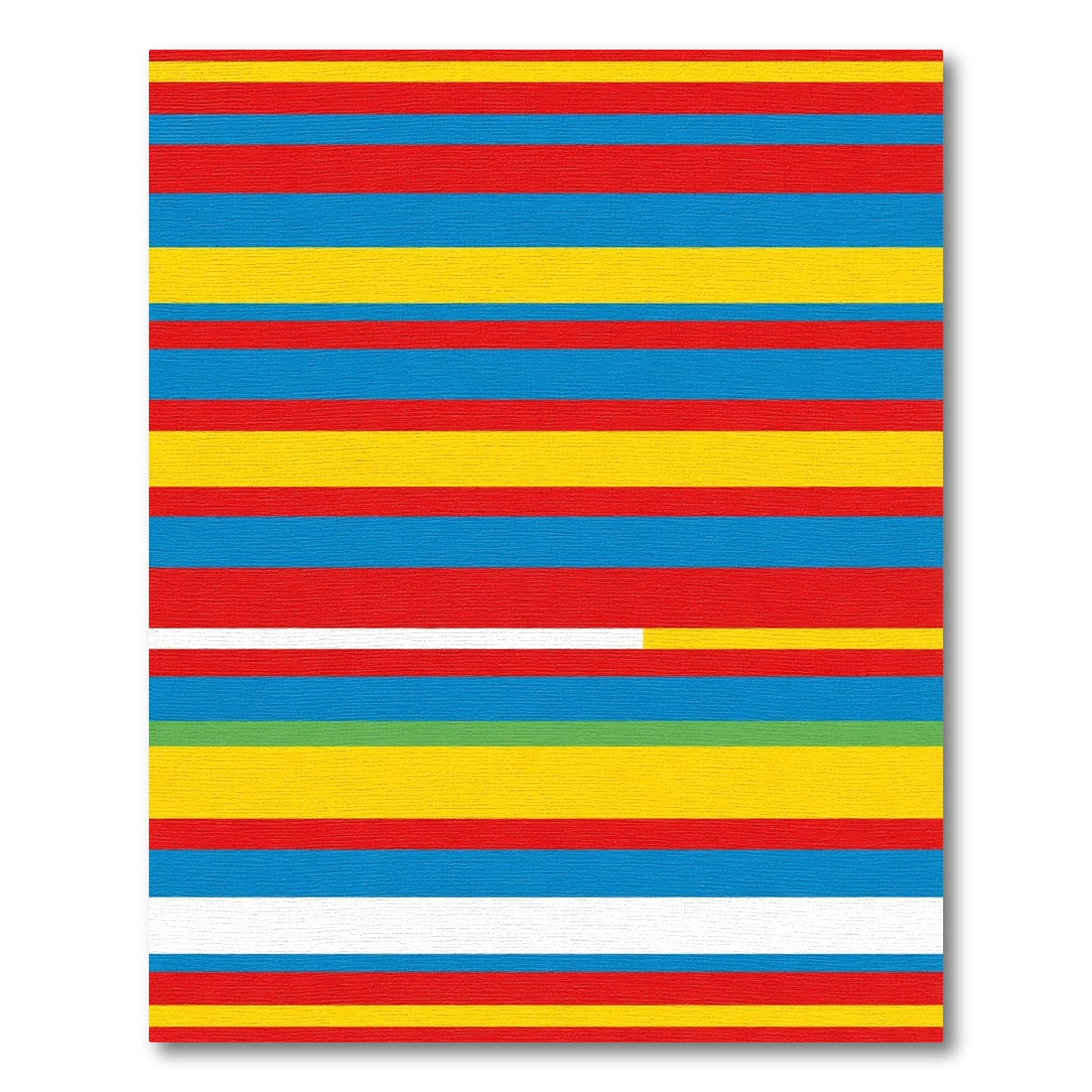 Bold Red Blue Yellow Stripe Area Rug