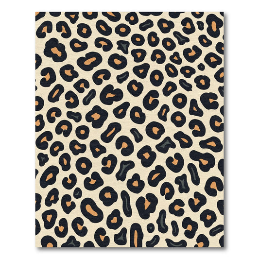 Bold Beige Black Leopard Spots Rug