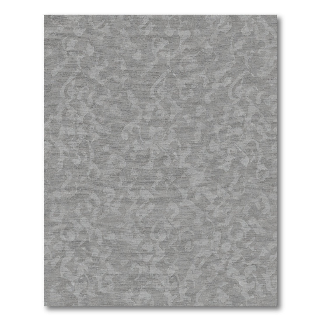 Subtle Gray Swirl Lace Abstract Rug