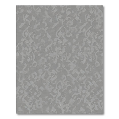 Subtle Gray Swirl Lace Abstract Rug
