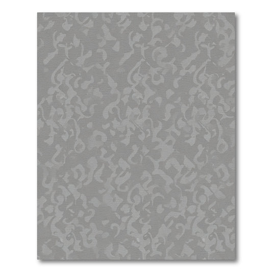 Subtle Gray Swirl Lace Abstract Rug