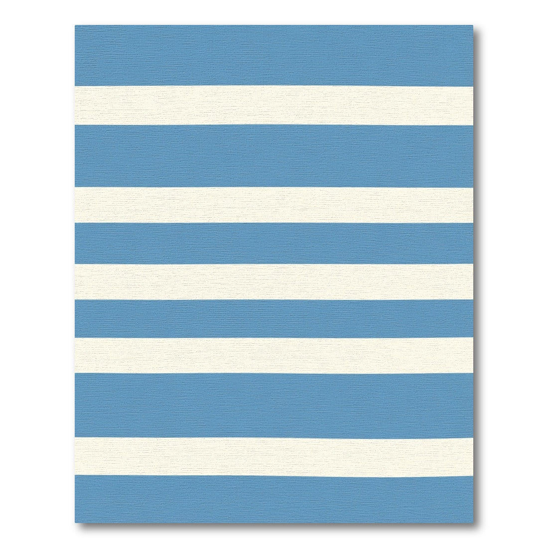 Bold Aqua Cream Horizontal Bands Rug