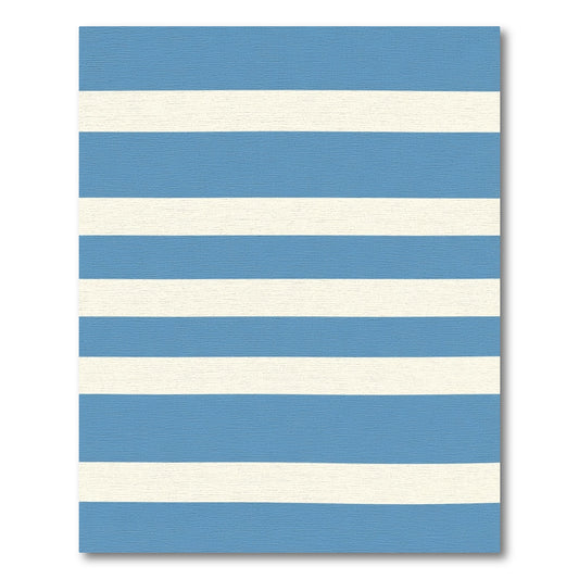 Bold Aqua Cream Horizontal Bands Rug