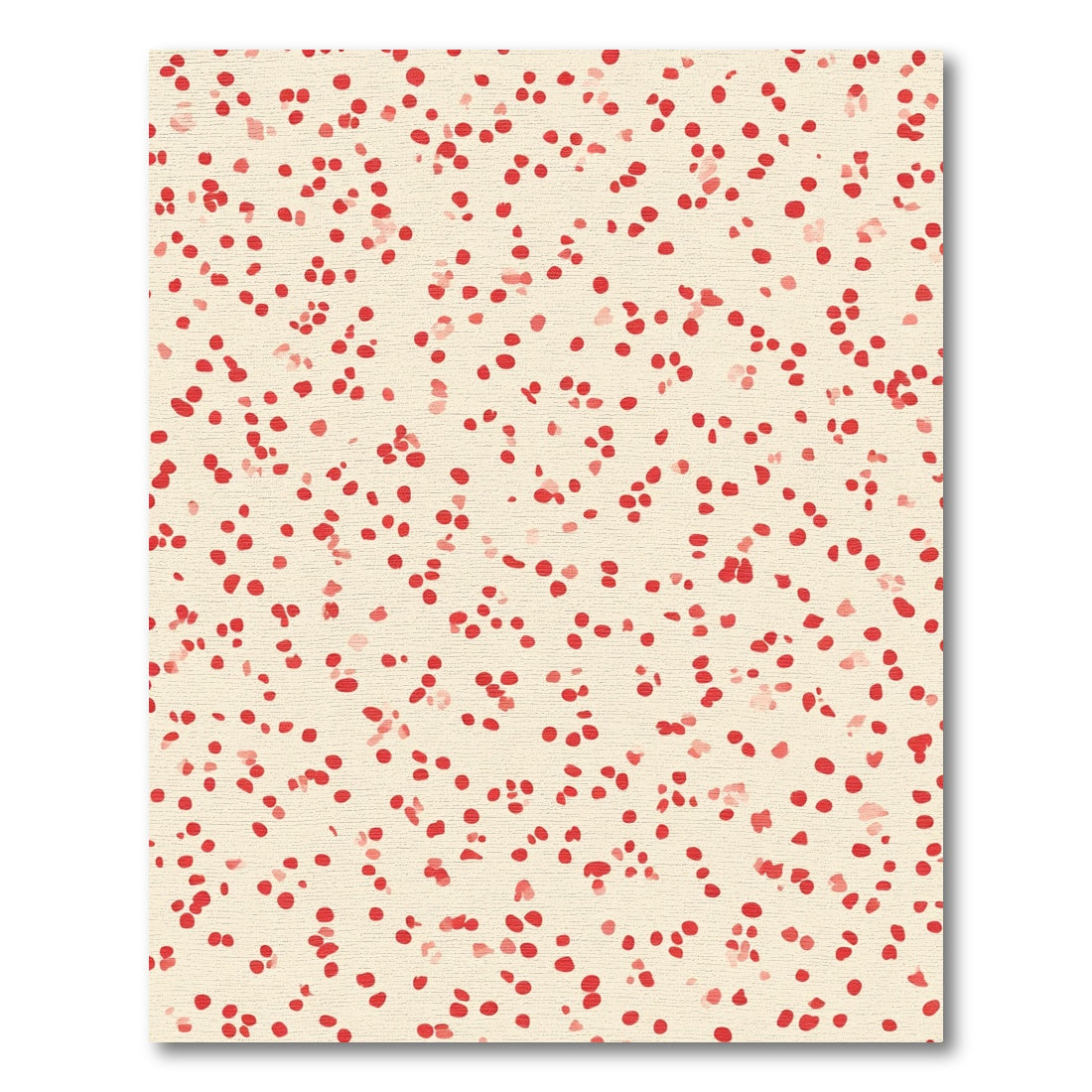 Scattered Red Dot Cream Field Rug