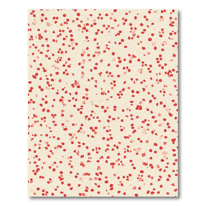 Scattered Red Dot Cream Field Rug