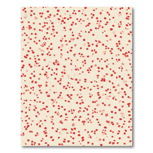 Scattered Red Dot Cream Field Rug