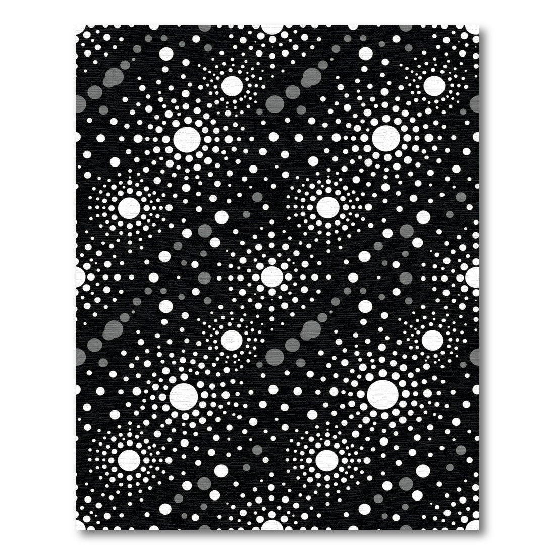 Black White Circles Starburst Rug