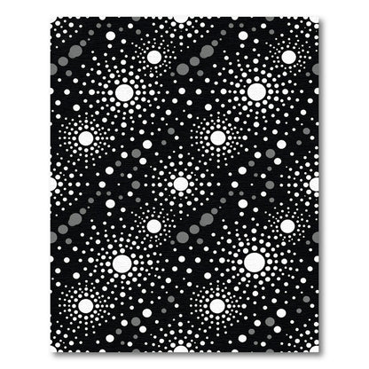 Black White Circles Starburst Rug