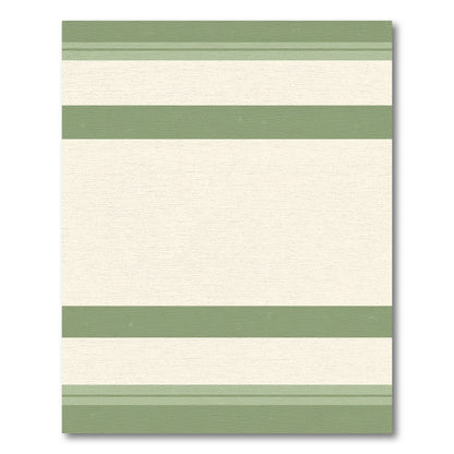 Sage Green Cream Wide Stripe Rug