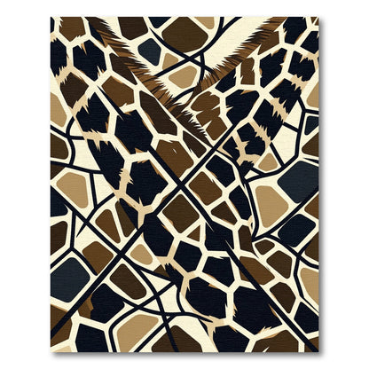 Brown Beige Abstract Animal Skin Rug