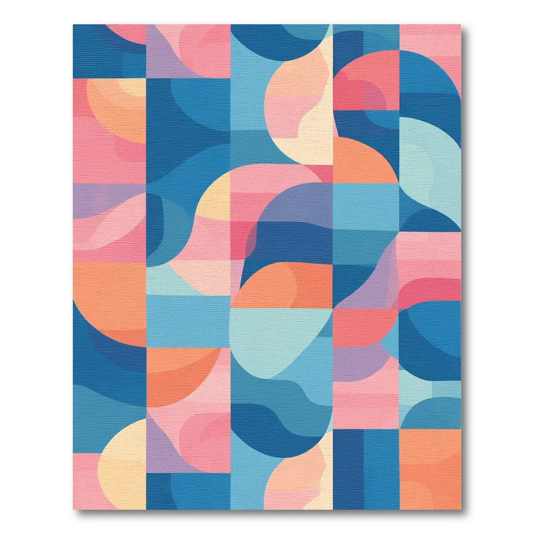 Abstract Geometric Palette Pastel Squares Rug