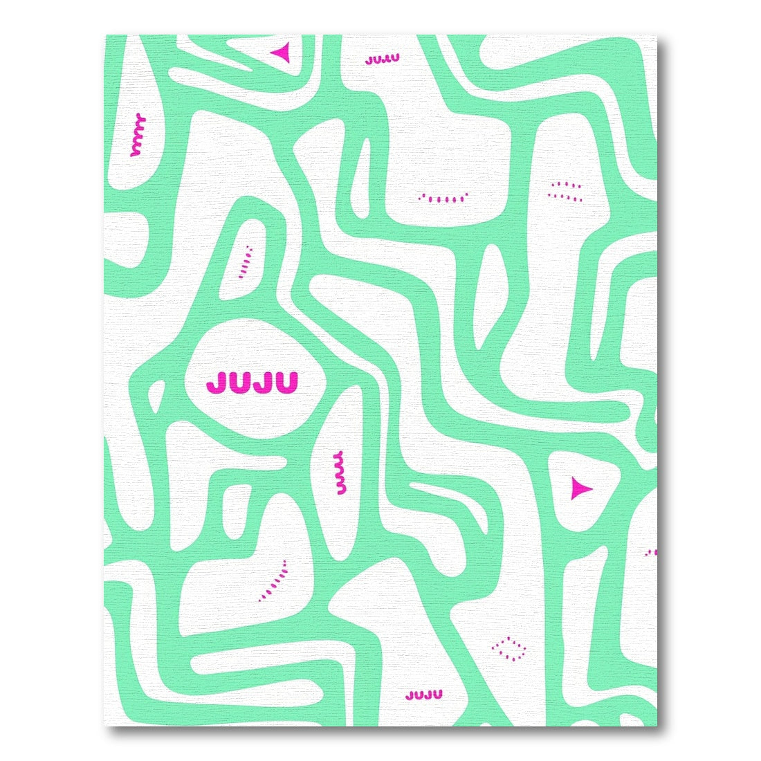 Mint Green Abstract Flowing Lines Rug