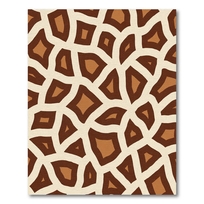 Brown Cream Animal Spots Rug