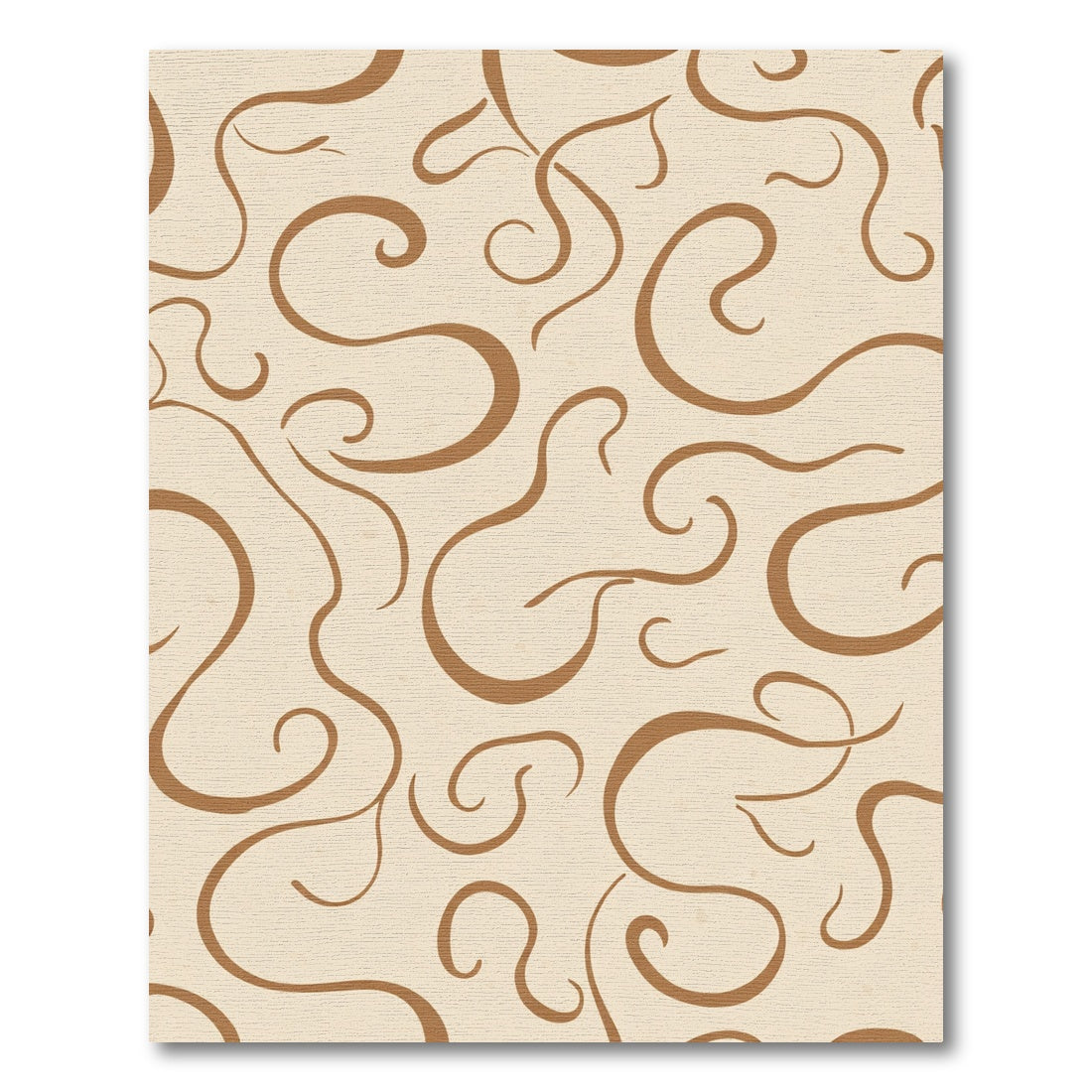 Brown Swirl Abstract Lines Rug