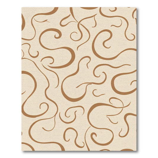 Brown Swirl Abstract Lines Rug