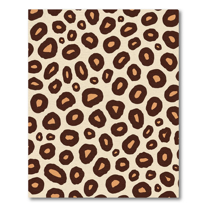 Brown Cream Leopard Spots Rug
