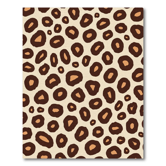 Brown Cream Leopard Spots Rug