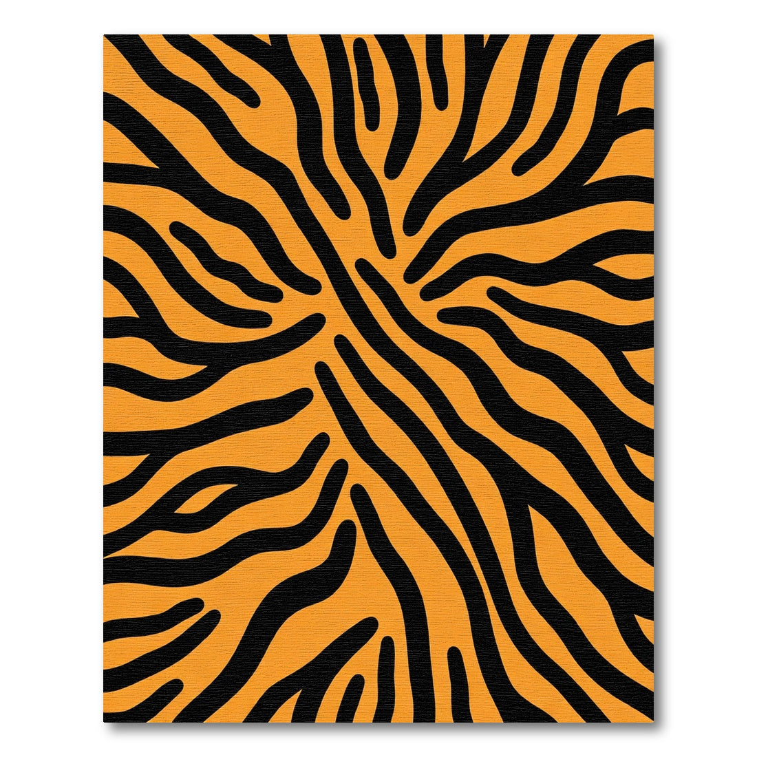 Vibrant Tiger Stripe Overlay Rug