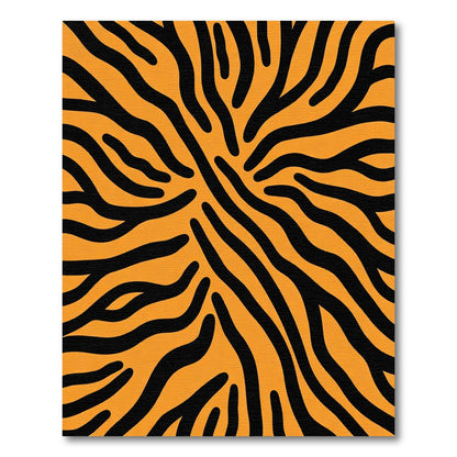 Vibrant Tiger Stripe Overlay Rug