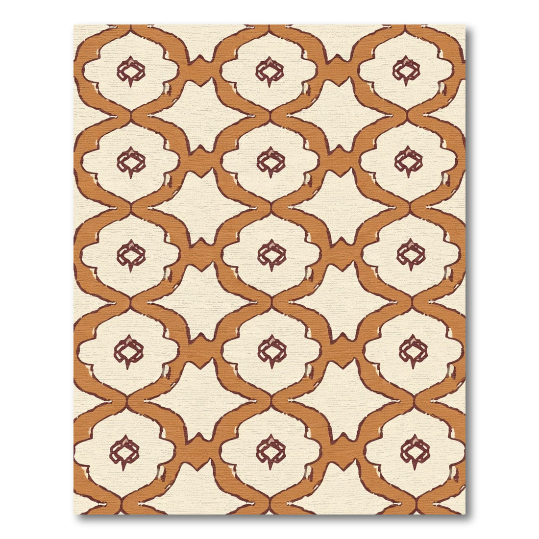 Amber Lattice Quatrefoil Medallion Rug