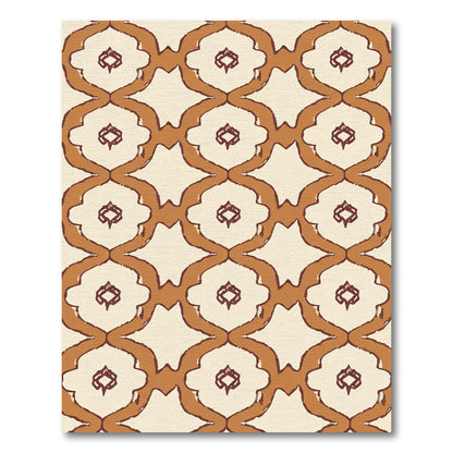 Amber Lattice Quatrefoil Medallion Rug