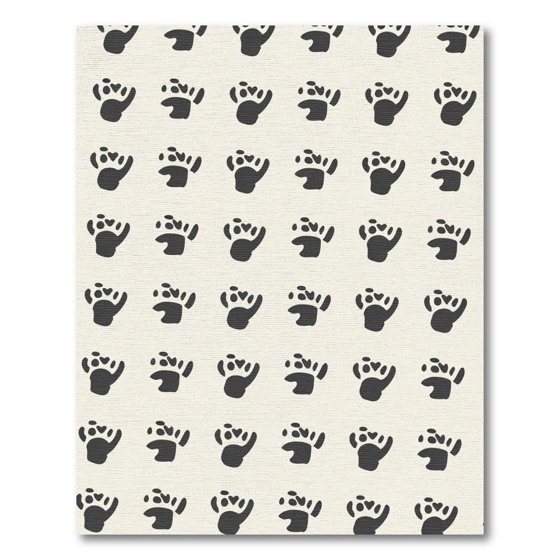 Dark Paw Prints Pattern Rug