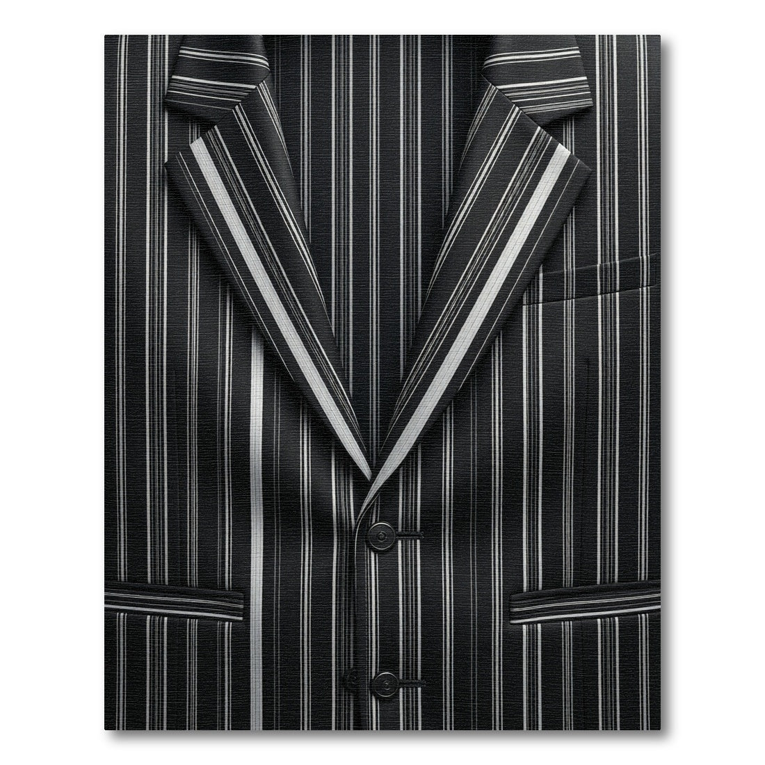 Bold Black White Pinstripe Rug