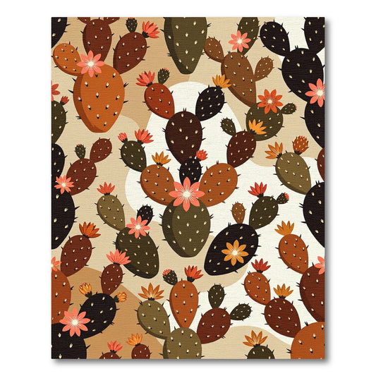 Desert Cactus Bloom Medley Rug