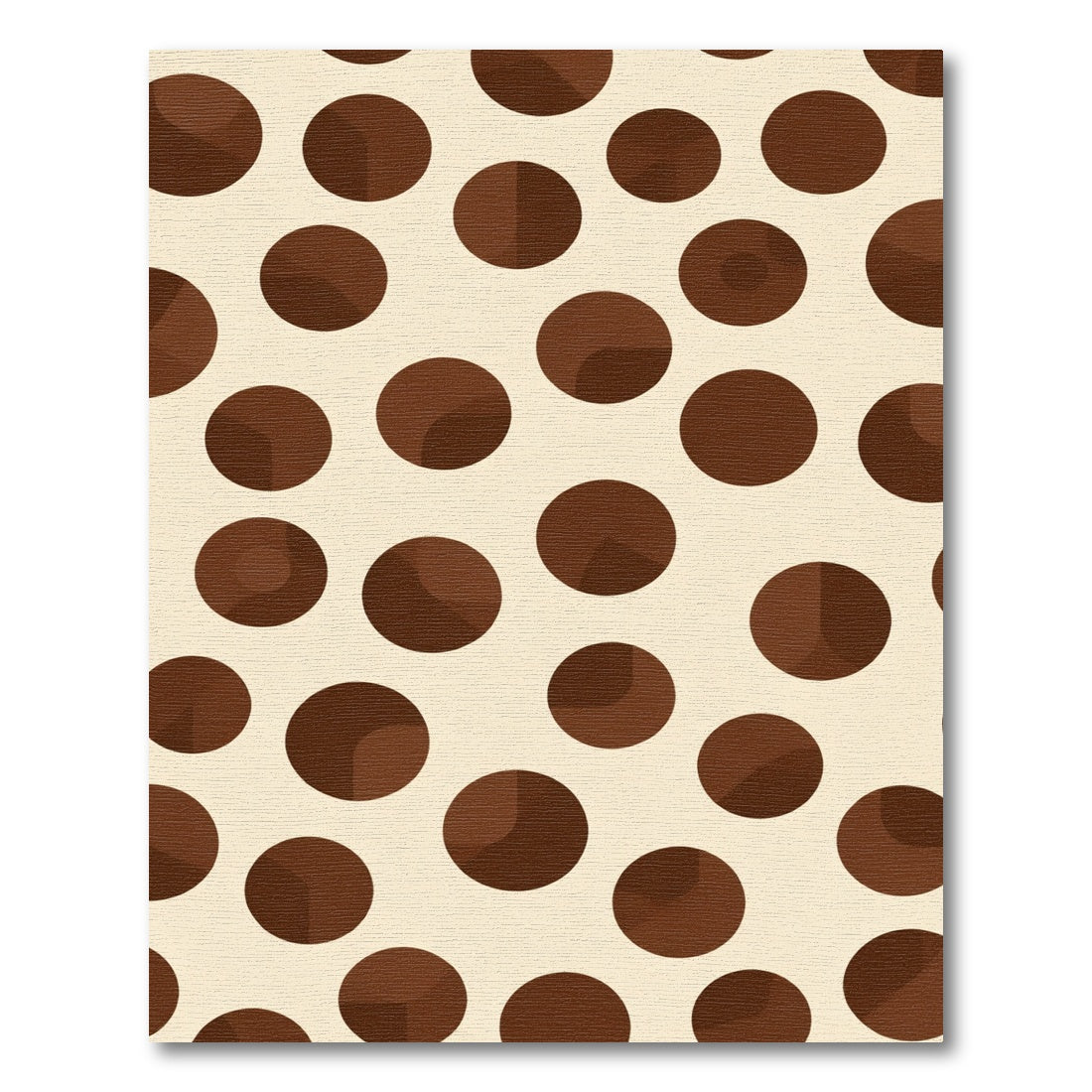 Brown Cream Polka Dot Rounds Rug
