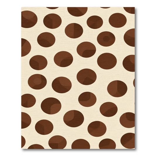Brown Cream Polka Dot Rounds Rug