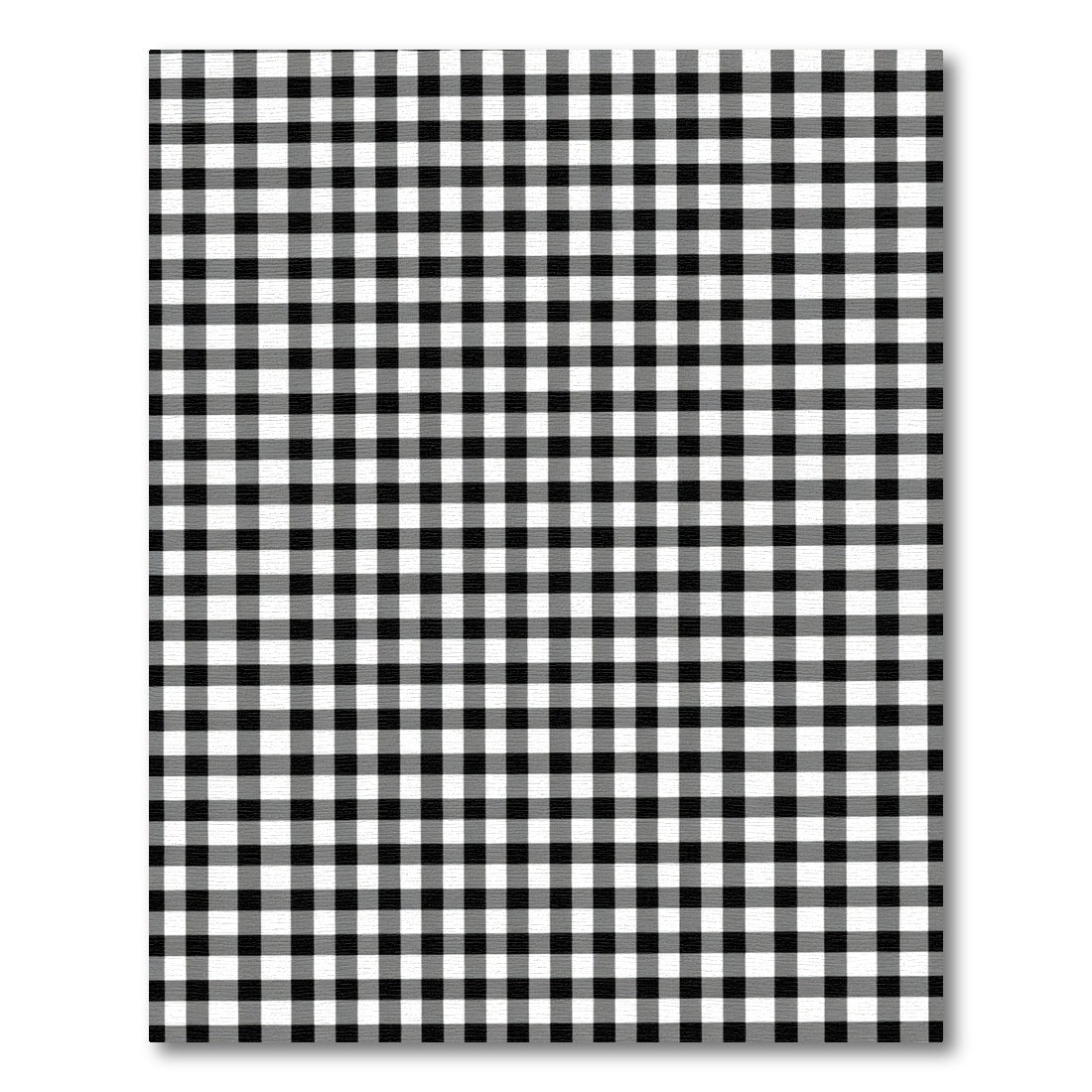 Classic Black White Gingham Check Rug