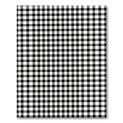 Classic Black White Gingham Check Rug