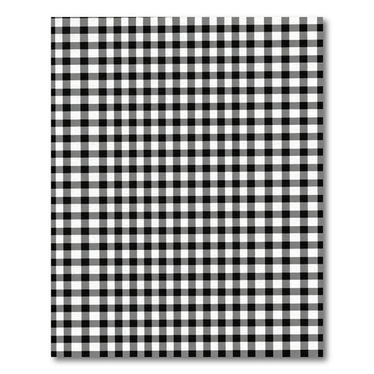 Classic Black White Gingham Check Rug