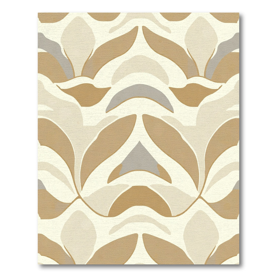 Earthy Neutral Abstract Flowing Shapes Rug