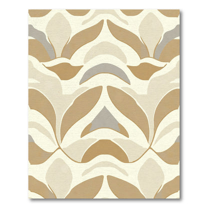 Earthy Neutral Abstract Flowing Shapes Rug