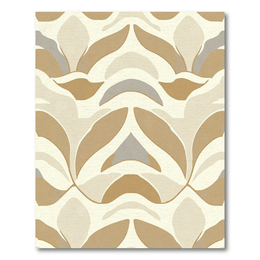 Earthy Neutral Abstract Flowing Shapes Rug