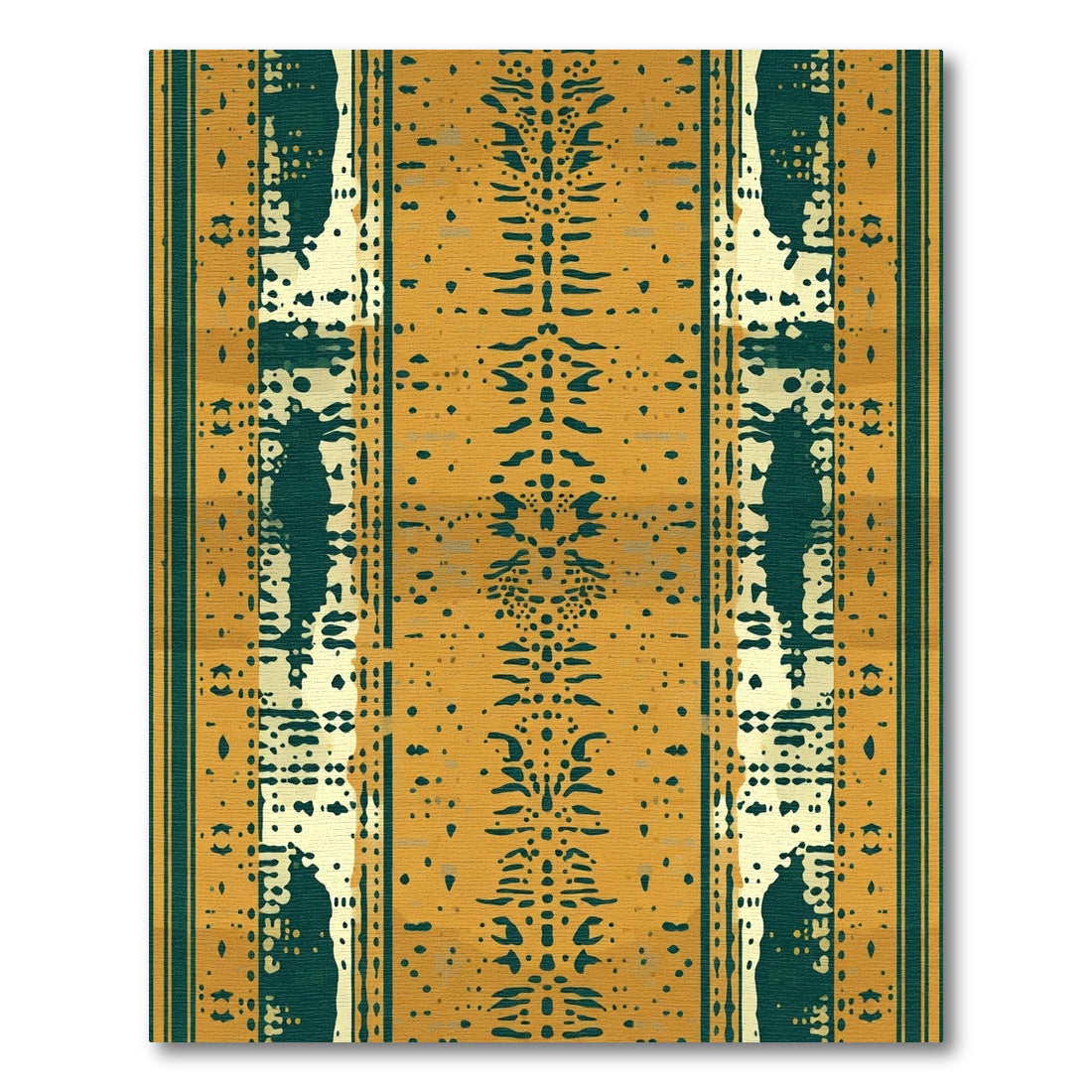 Amber Forest Vertical Tribal Stripe Rug