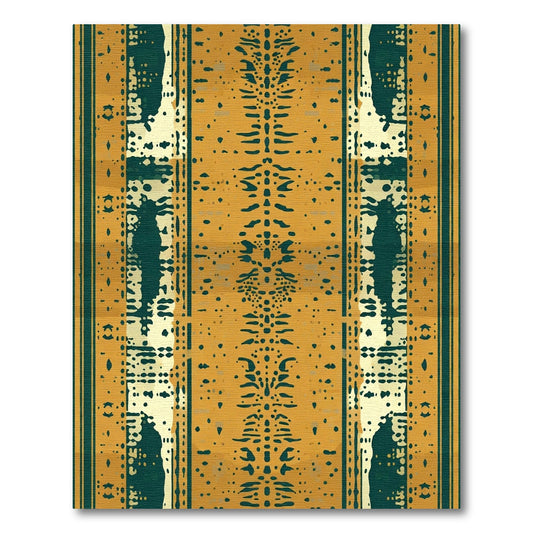 Amber Forest Vertical Tribal Stripe Rug