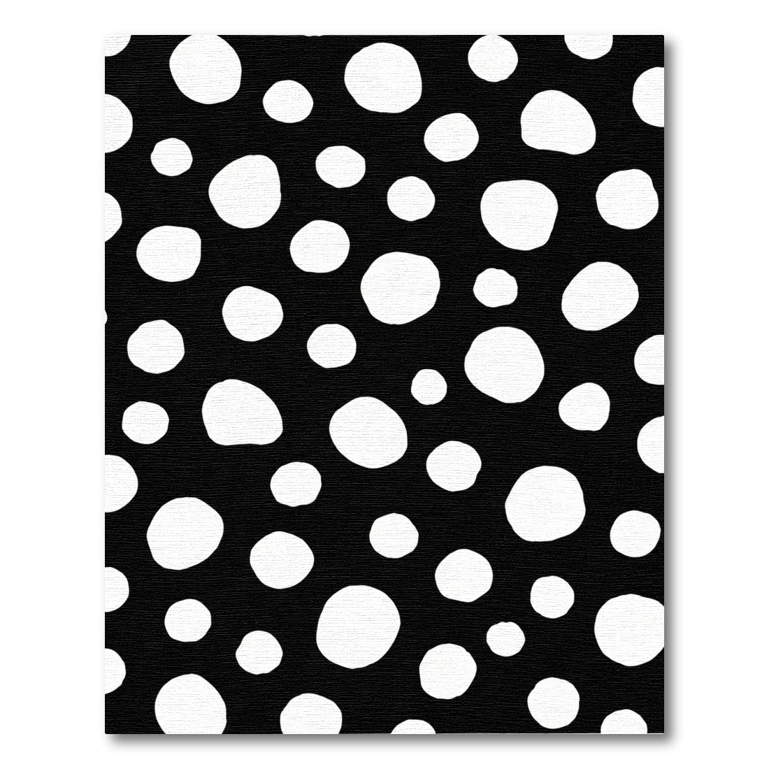 Black White Polka Dot Oval Rug