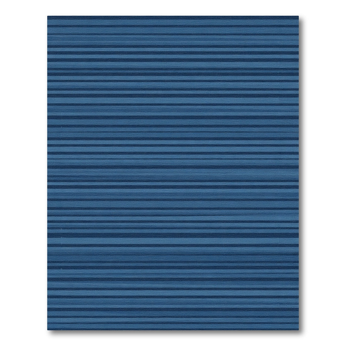 Deep Blue Subtle Stripe Texture Rug