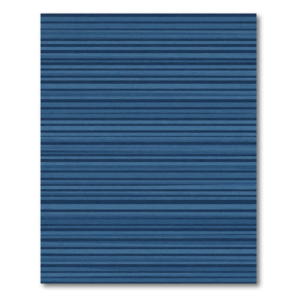 Deep Blue Subtle Stripe Texture Rug