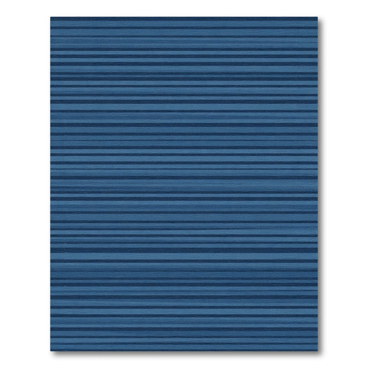 Deep Blue Subtle Stripe Texture Rug